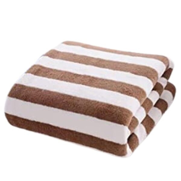 Microfiber Coral Fleece Stripe Bath towels for Men and Women 70×140 cm