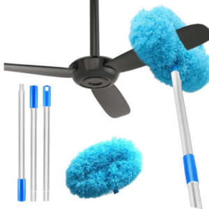 Cleaning High Ceiling Fan Microfiber Feather Telescoping ExtensionPole Wet and Dry Duster
