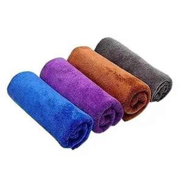 350 GSM Microfiber Cloth for Car Detailing and Soft Car Cleaning Cloth-40 x 40 cm-Multicolor