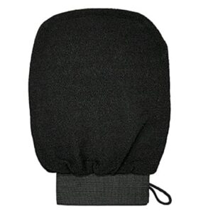 Dead Skin Gloves for Dead Skin Bath Scrub Glove for Body Whitening Body Exfoliator Mitt (Black)