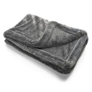 1600 GSM Microfiber Cloth for Car Edgeless Design Free Car Cleaning Cloth Microfiber Towel-60 x 40 Cm-Grey